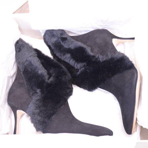 Manolo Blahnik NESTANU M Black Suede 38.5 Made in Italy Camoscio Nero - Picture 10 of 11